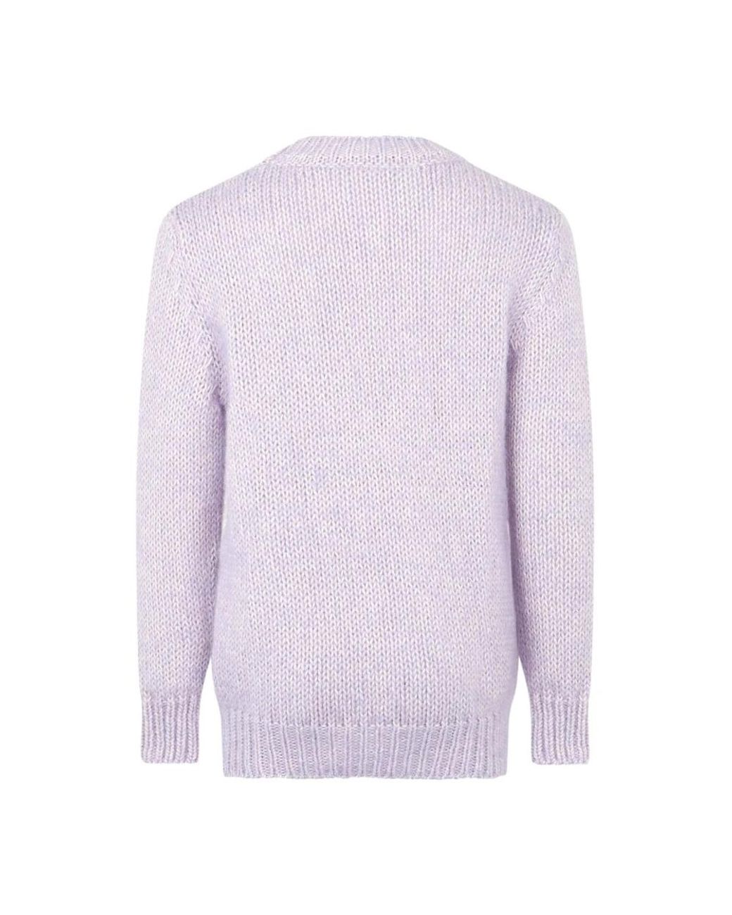 Mc2 Saint Barth Purple Round-Neck Knitwear