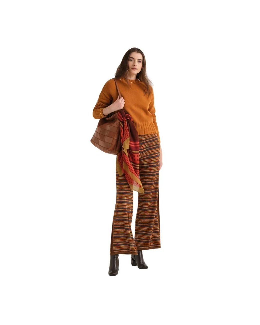Maliparmi Brown Wide Trousers