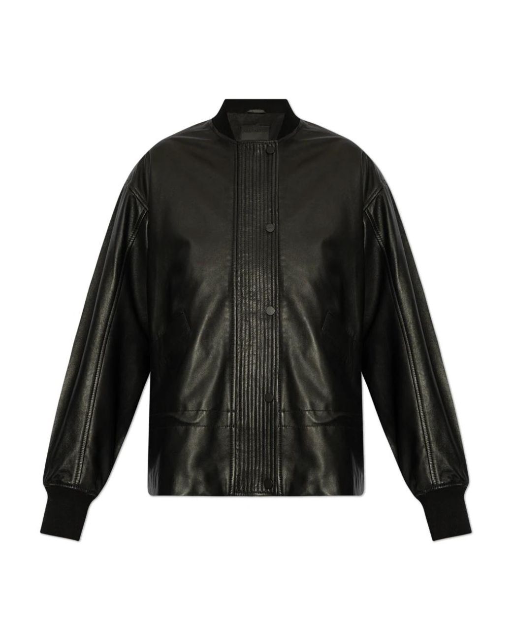 AllSaints Jassen ,Zwart ,Leer Leren Sofi Bomberjack in het Black