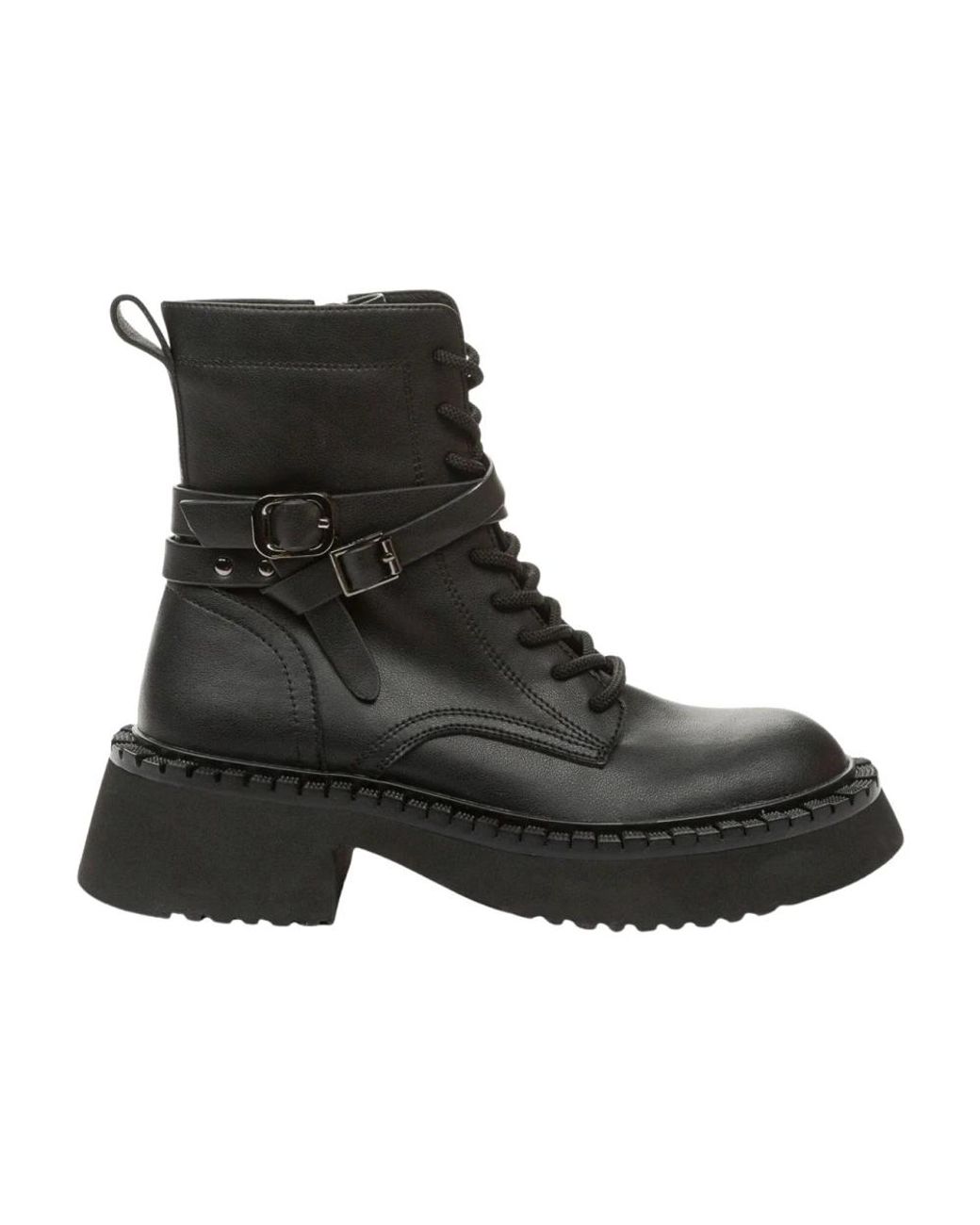 Keddo Black Lace-Up Boots