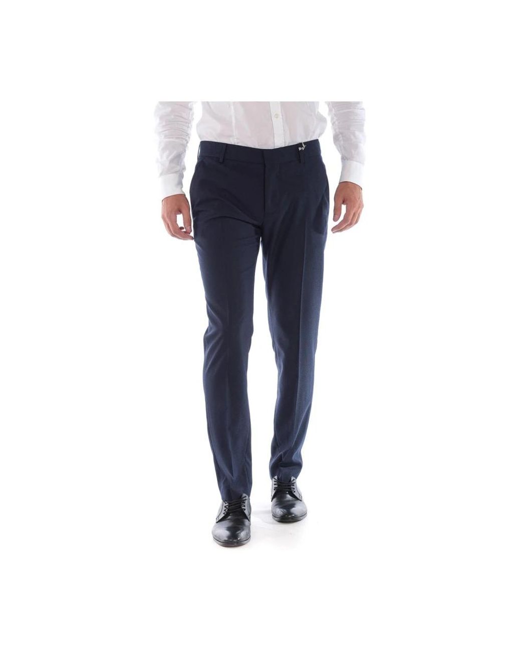 Daniele Alessandrini Blue Suit Trousers for men