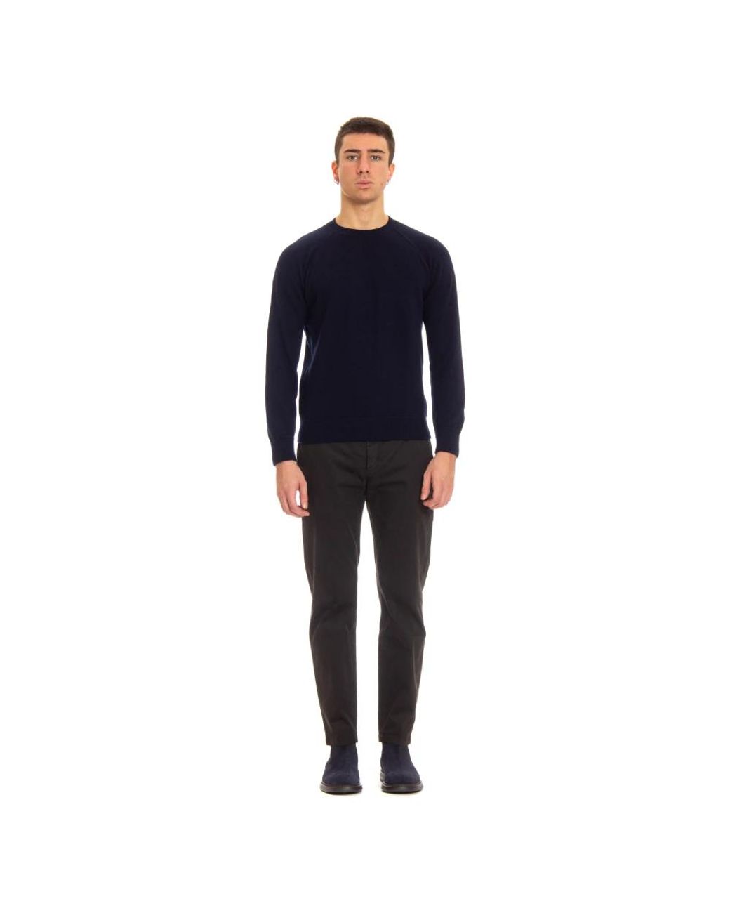 Gran Sasso Blue Round-Neck Knitwear for men