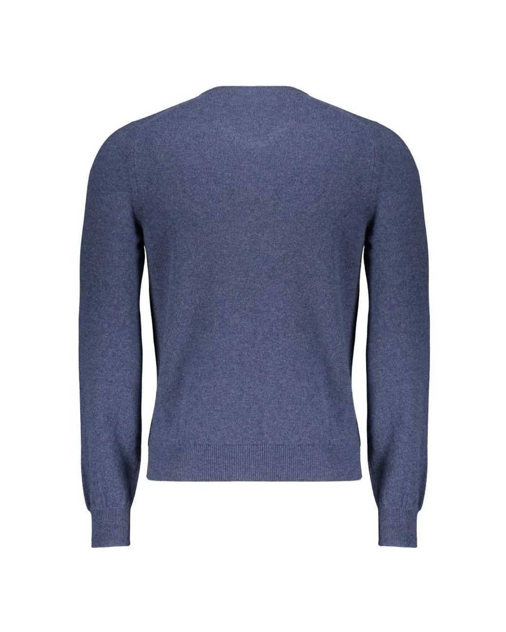 Fedeli Blue V-Neck Knitwear for men