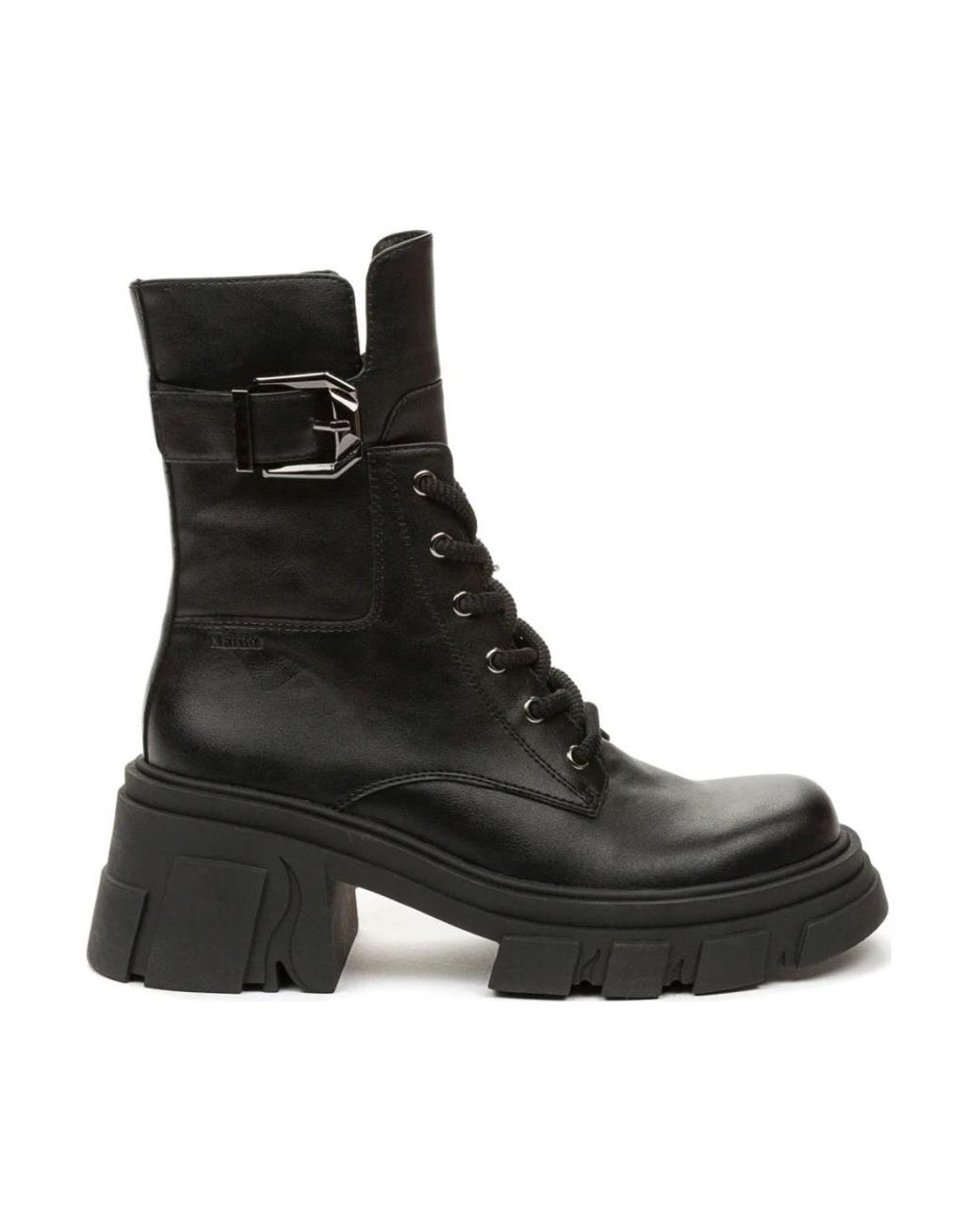 Keddo Black Lace-Up Boots