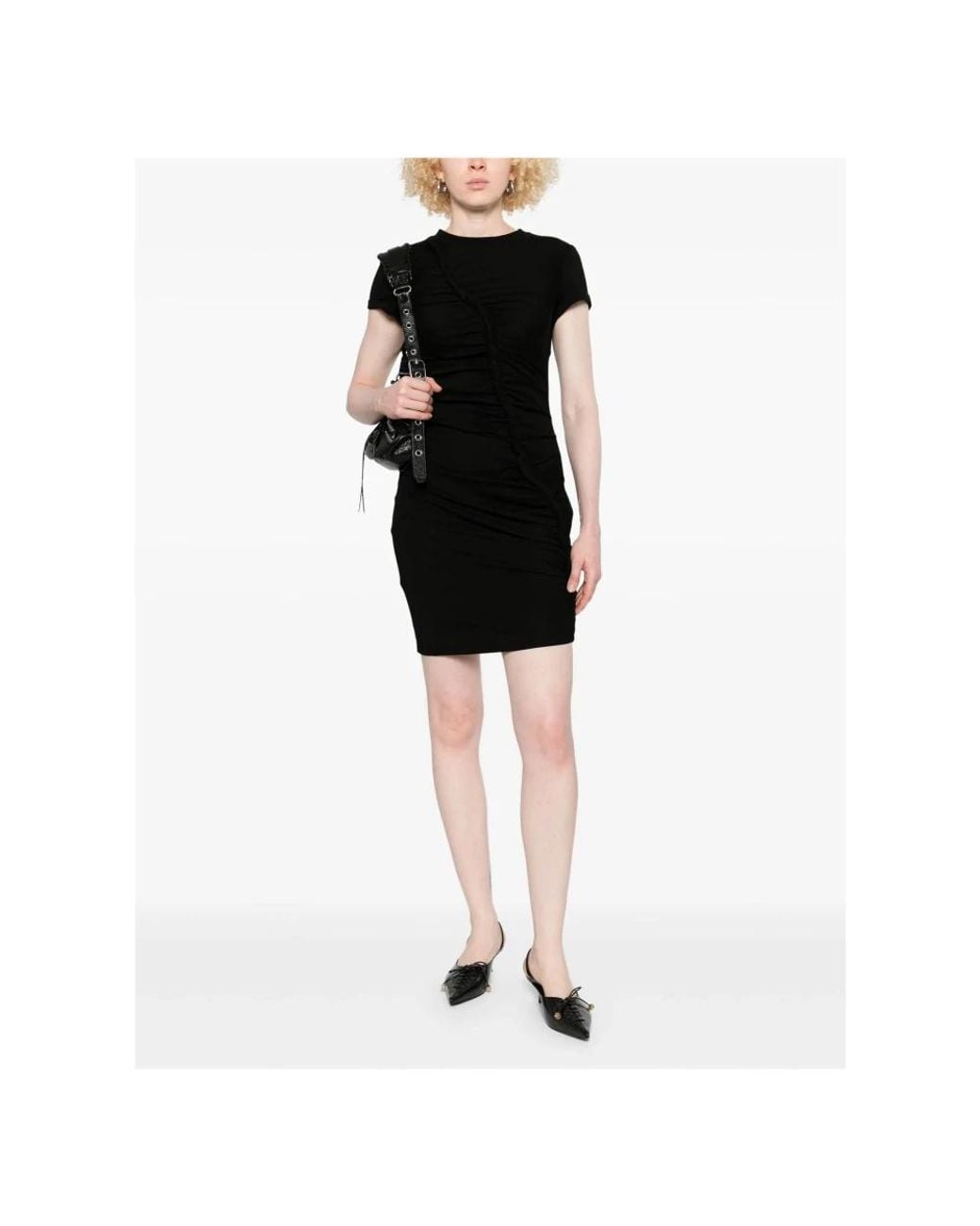 McQueen Black Short Dresses