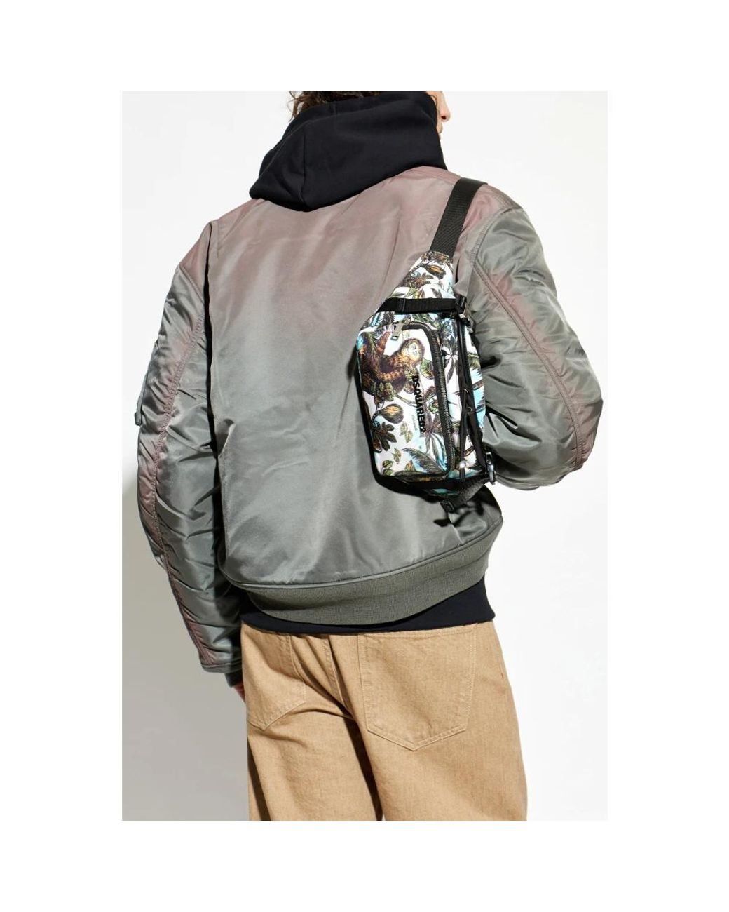DSquared² Black Belt Bags for men