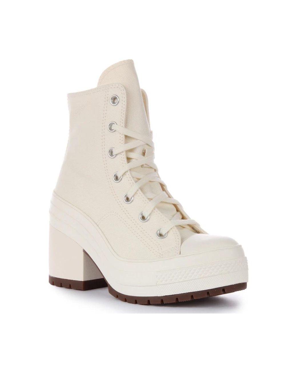 Converse White Heeled Boots