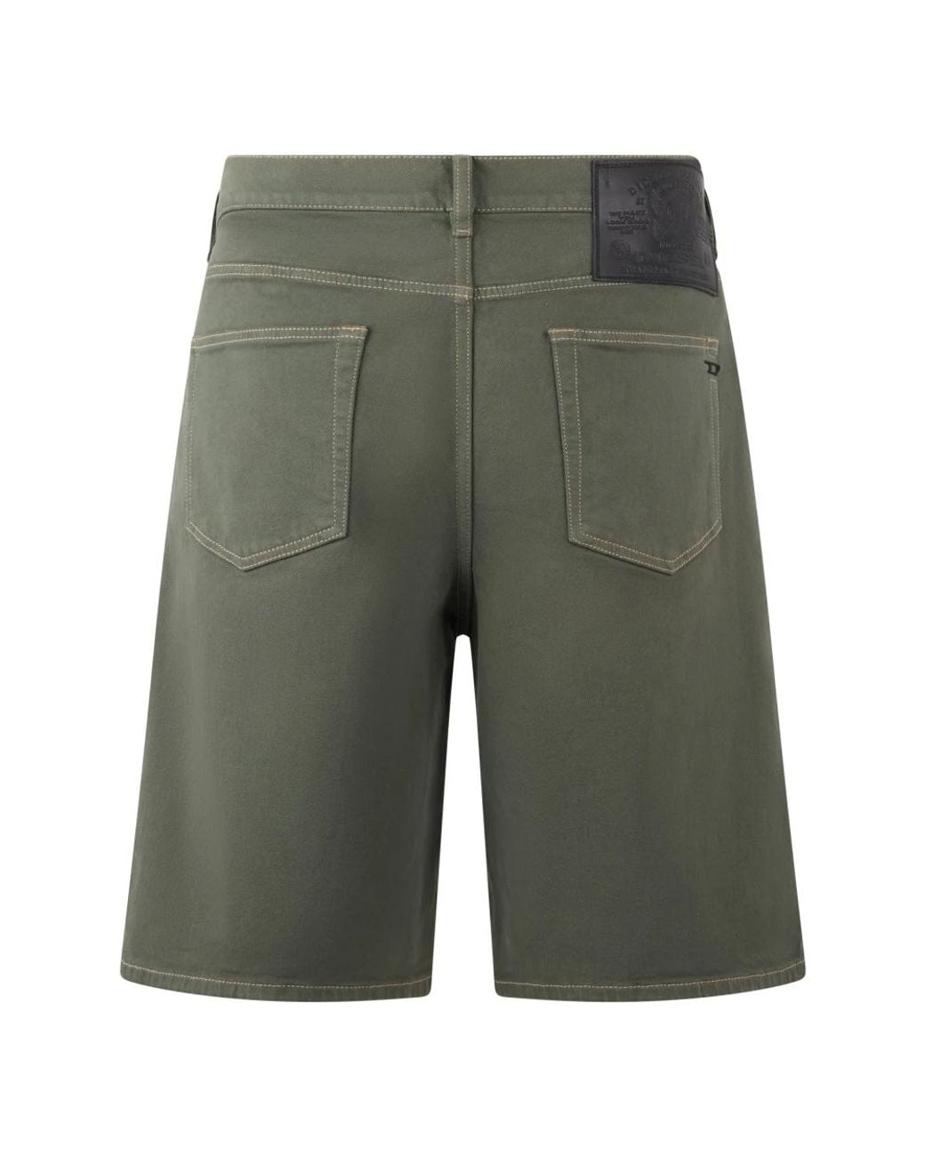 DIESEL Green Denim Shorts for men