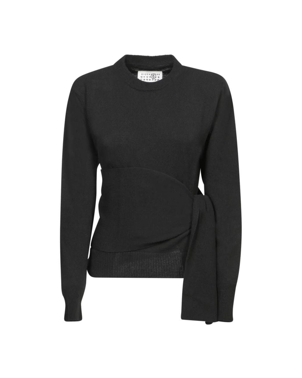 MM6 by Maison Margiela Black Round-Neck Knitwear
