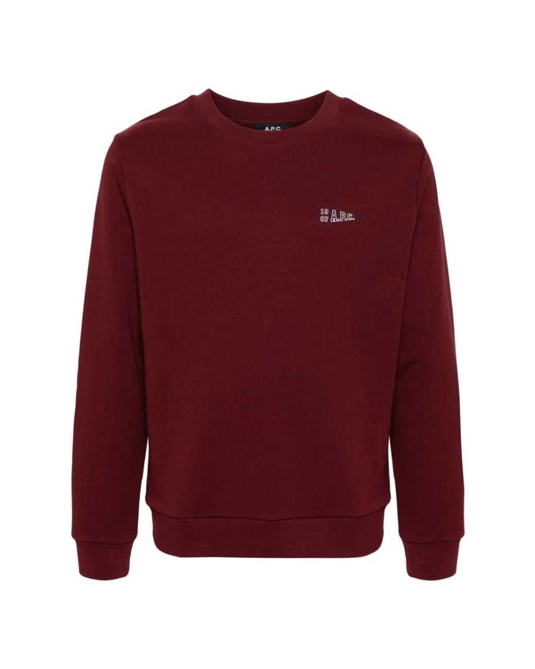 A.P.C. Hoodies & Sweatvesten ,Rood ,Katoen Standard College Print Sweatshirt in het Red voor heren
