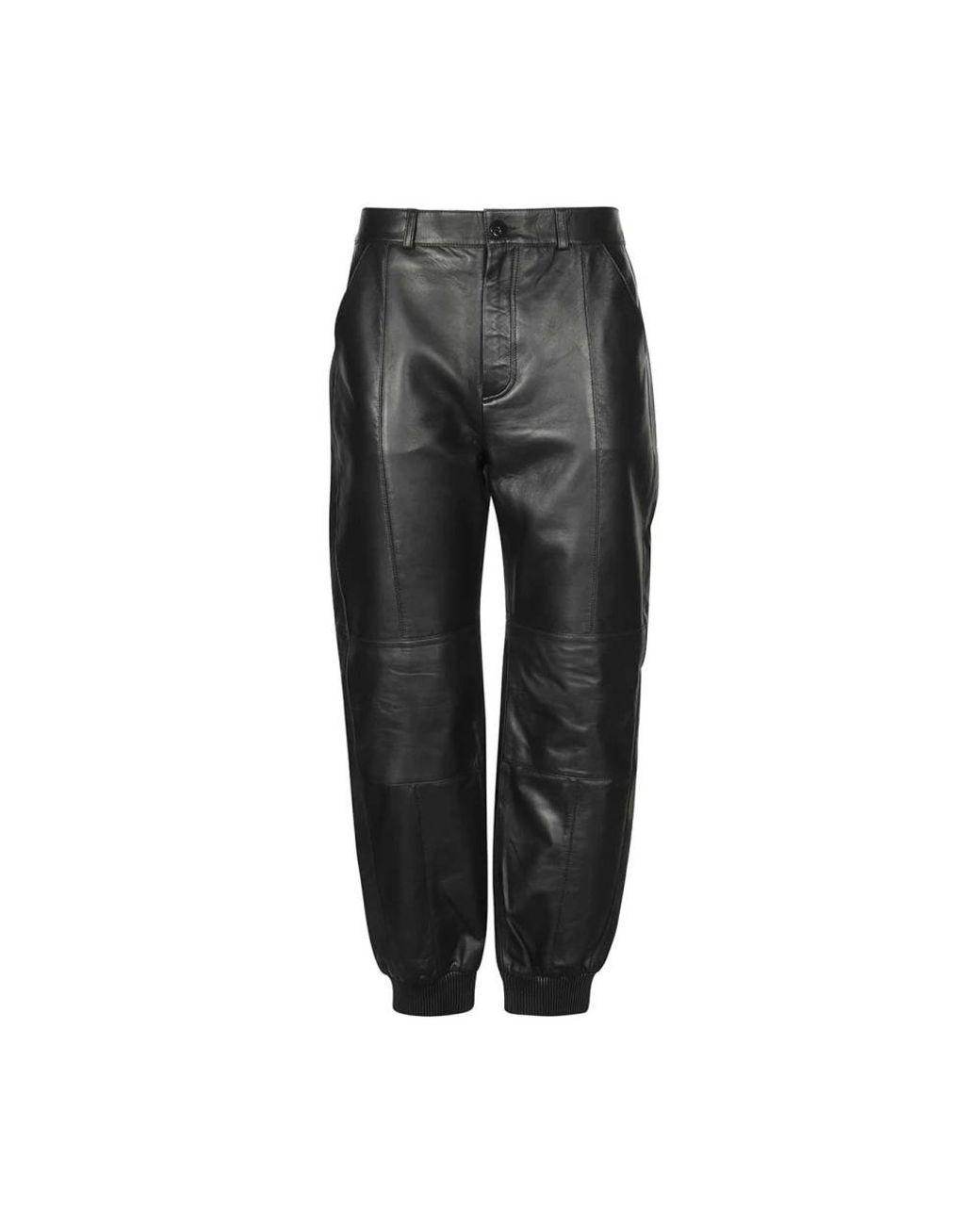 Karl Lagerfeld Black Leather Trousers
