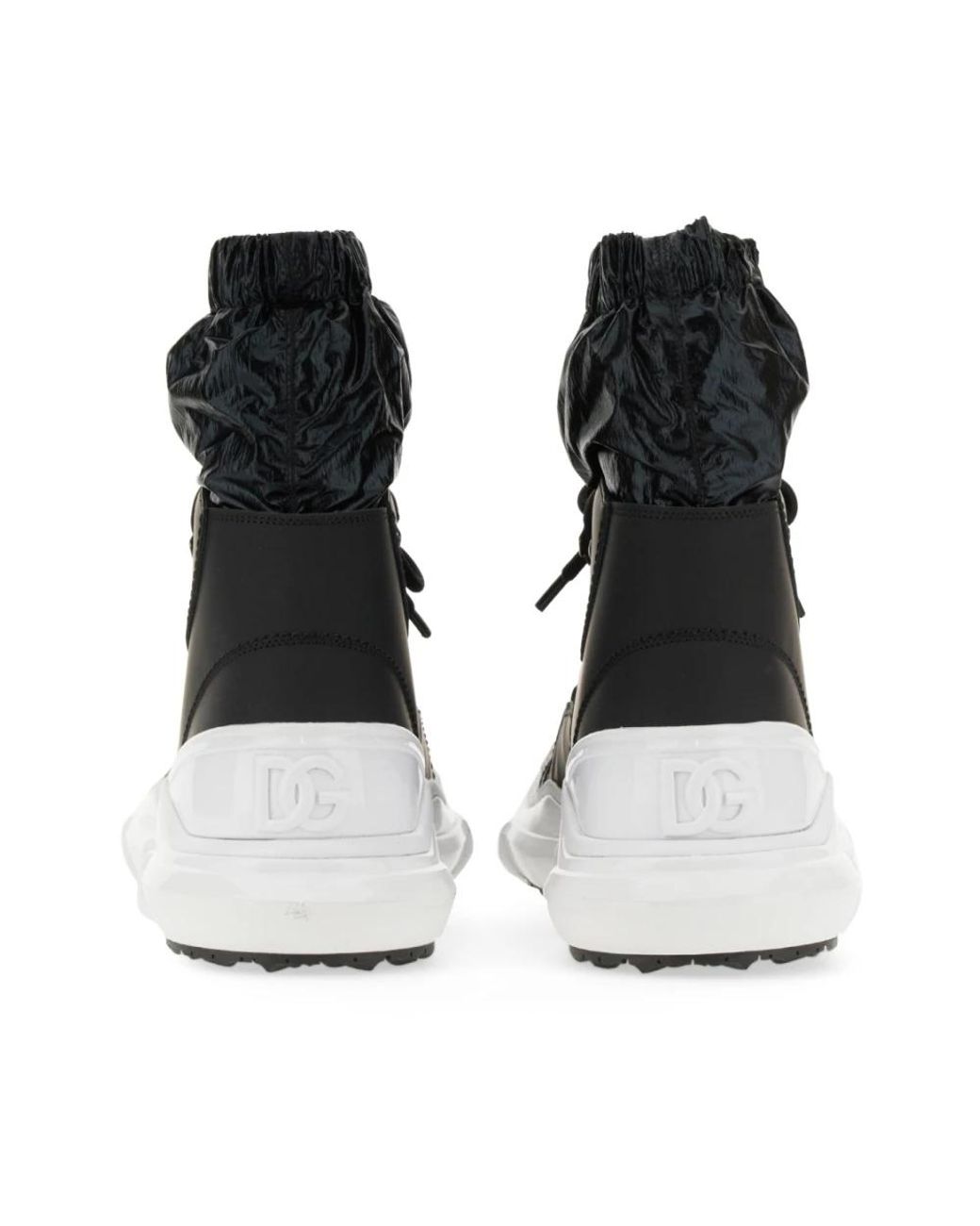 Dolce & Gabbana Black Lace-Up Boots for men