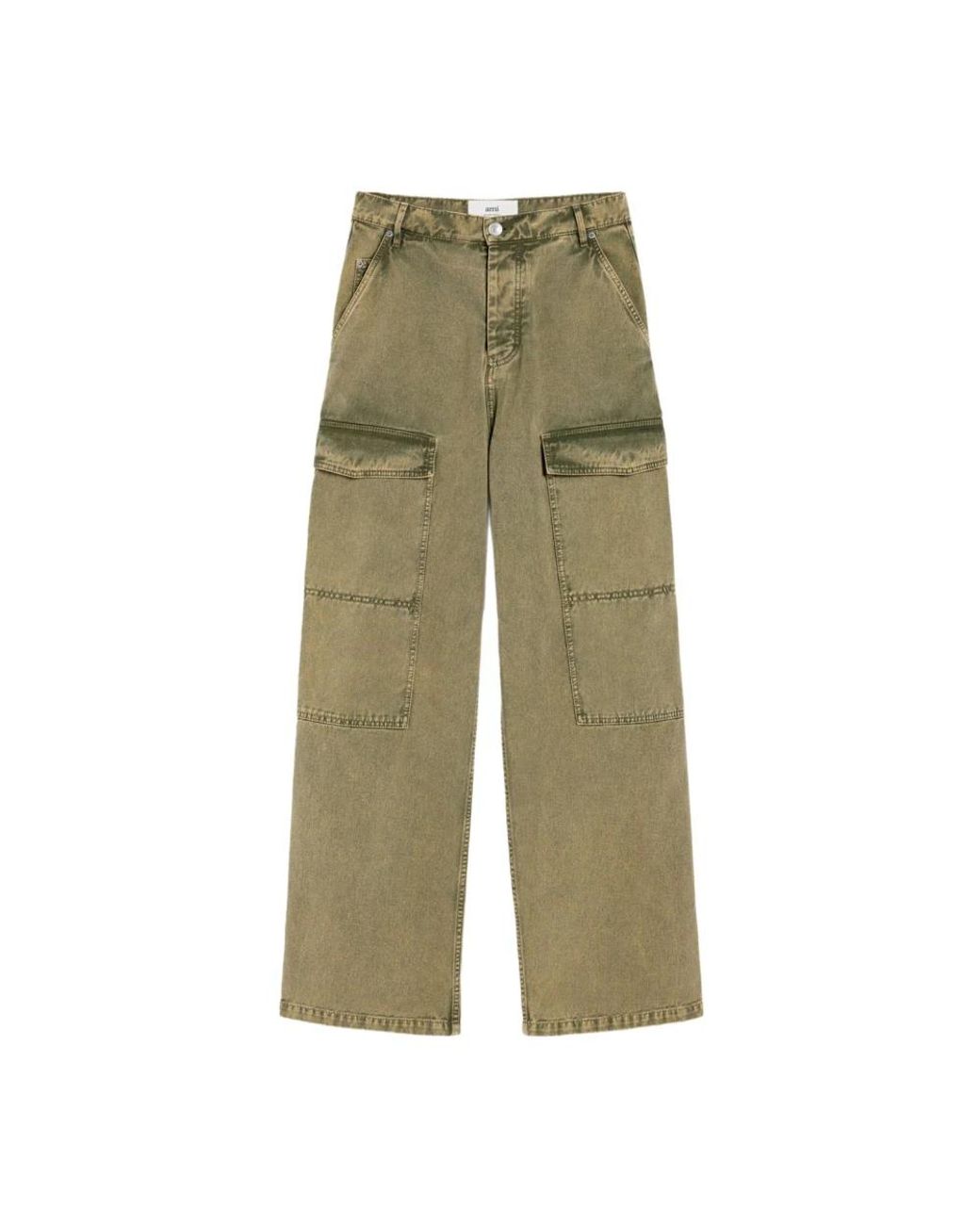 AMI Green Wide Jeans for men