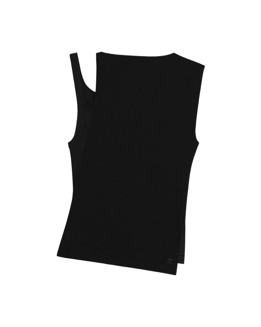 Courreges Black Sleeveless Tops