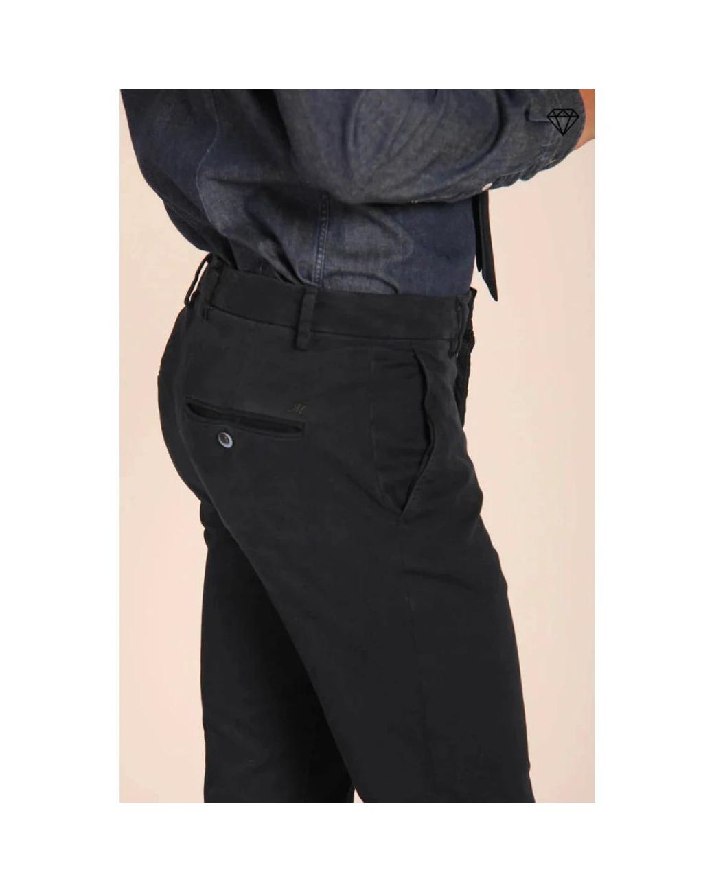 Mason's Black Chinos for men