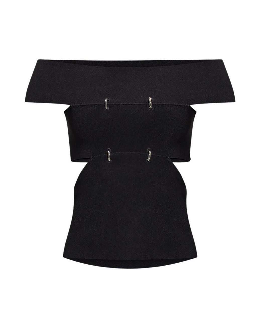 McQueen Tops ,Zwart ,Top Met Uitsparingen in het Black