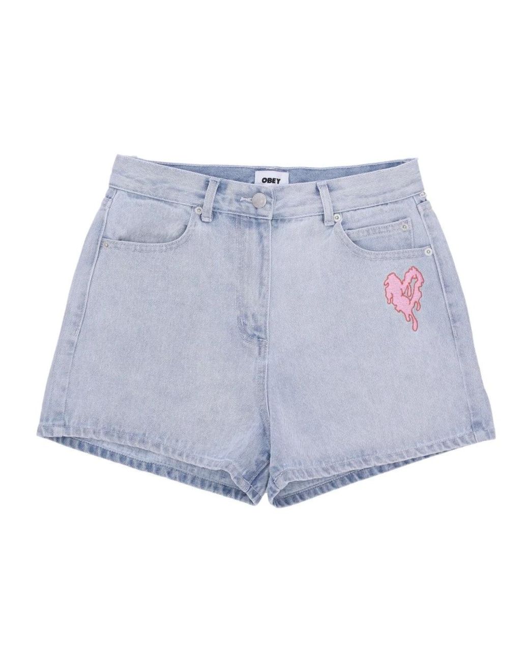 Obey Blue Denim Shorts