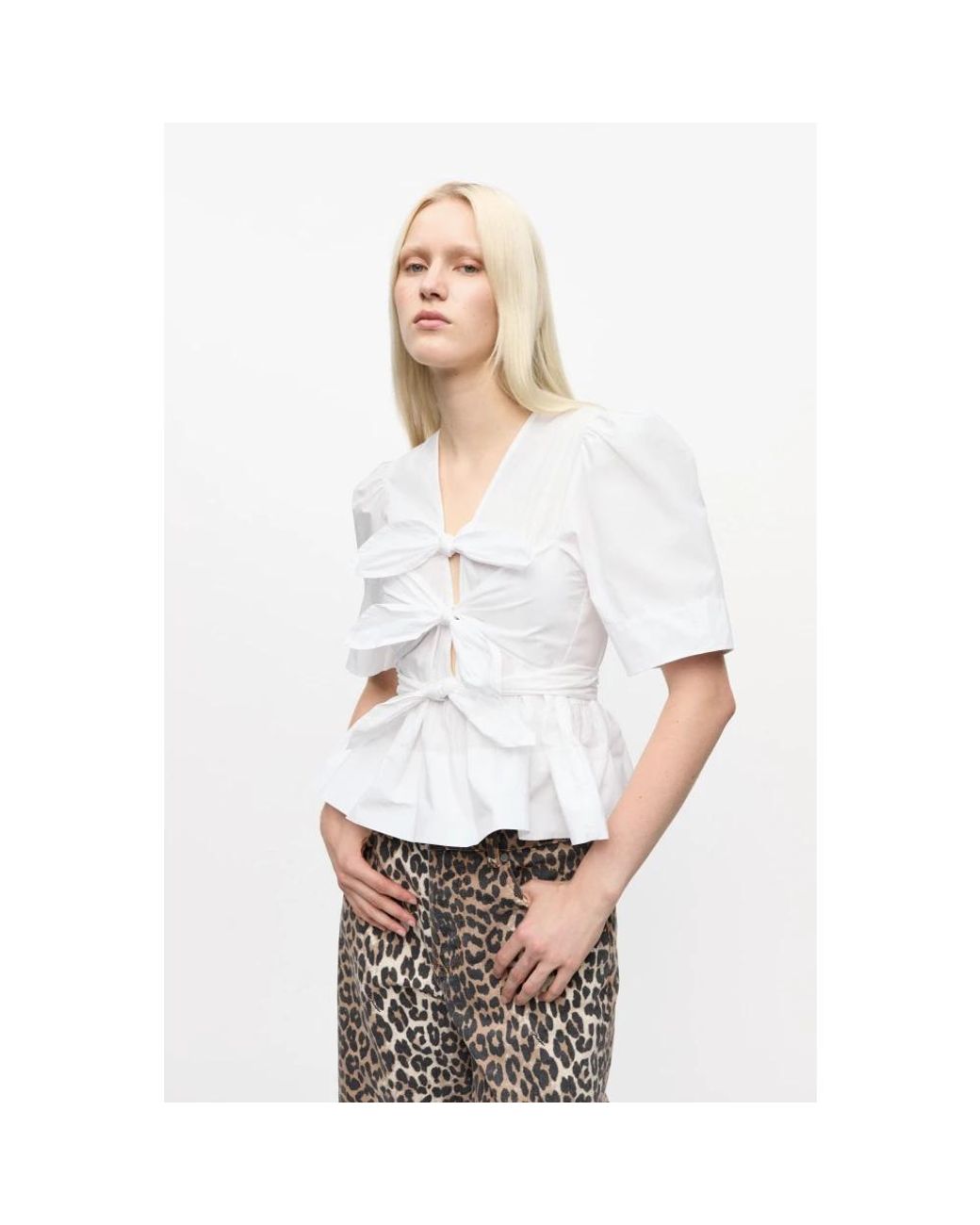 Ganni White Blouses