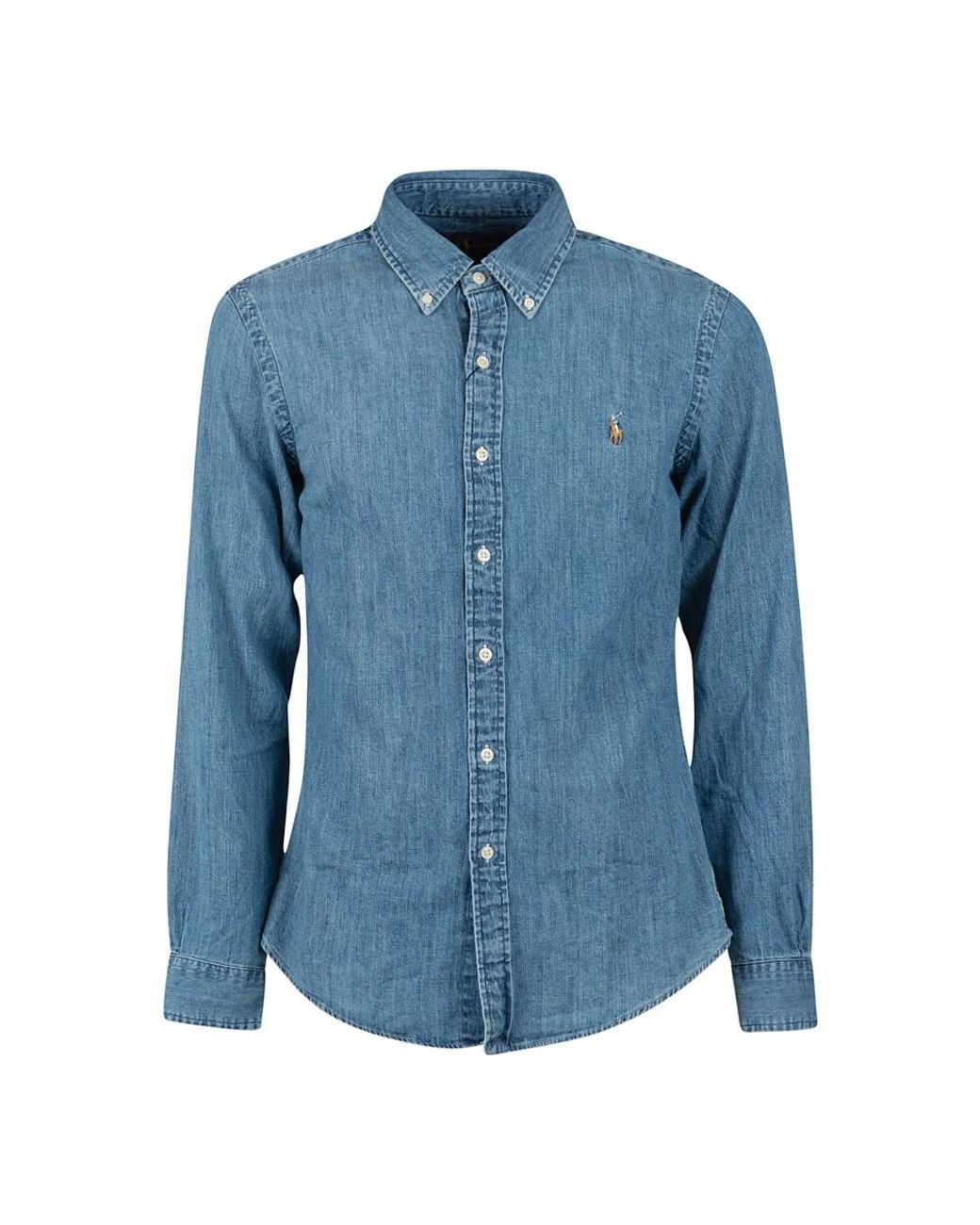 Ralph Lauren Blue Denim Shirts for men