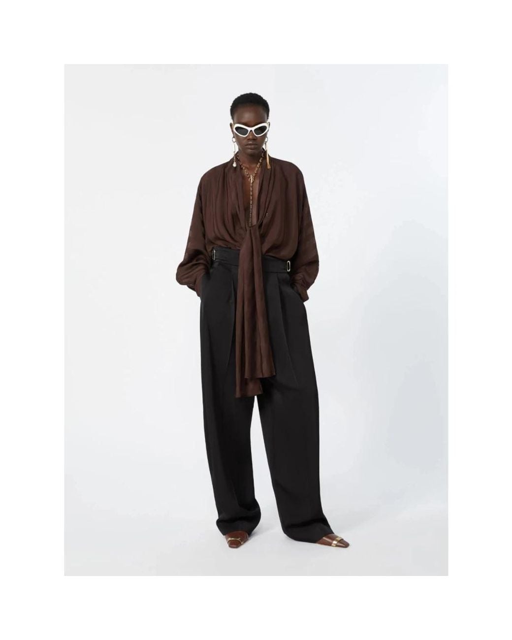Sportmax Brown Blouses