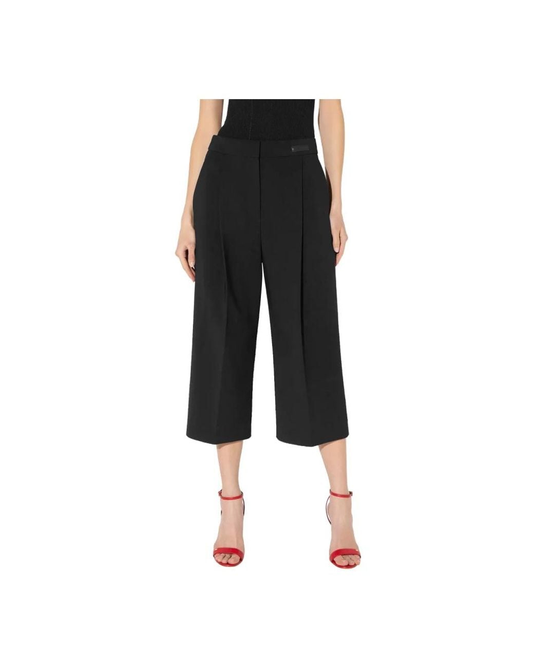 Elisabetta Franchi Black Cropped Trousers