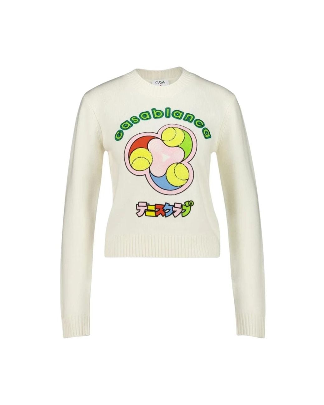 Casablanca White Round-Neck Knitwear