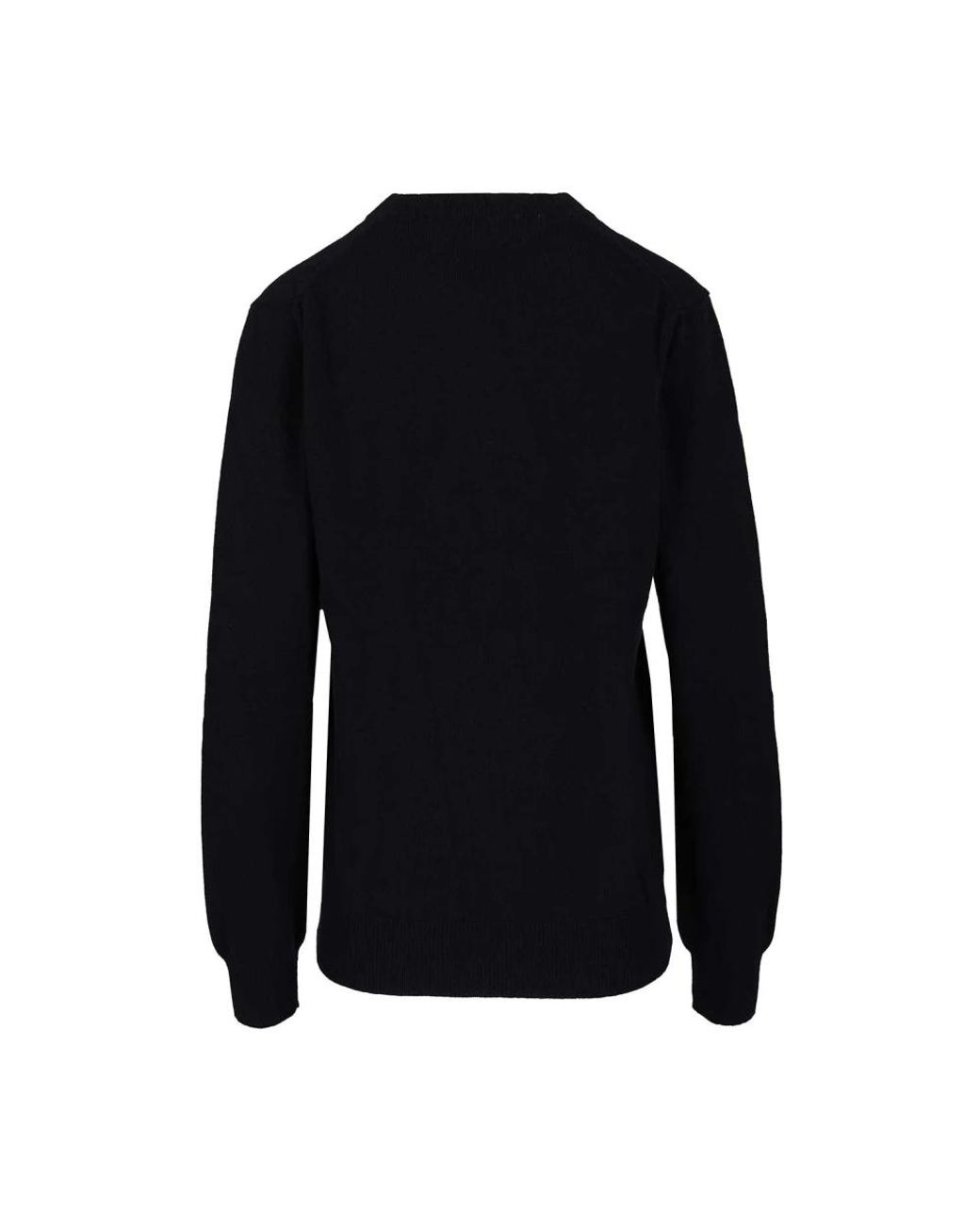 COMME DES GARÇONS PLAY Black V-Neck Knitwear for men