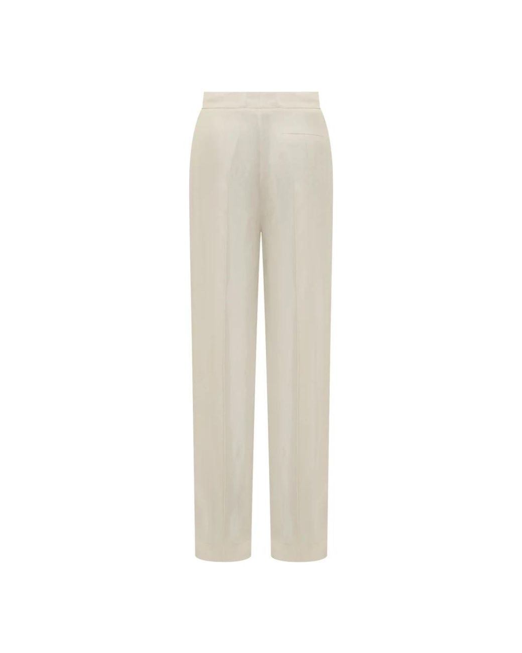 Semicouture White Straight Trousers