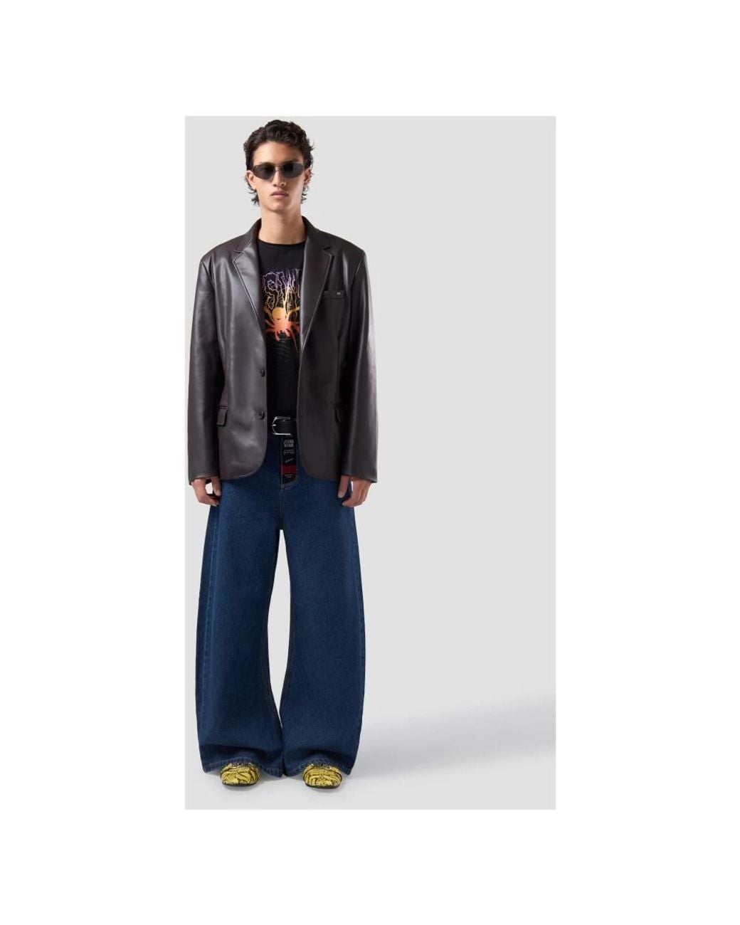 Gcds Blue Wide Jeans for men