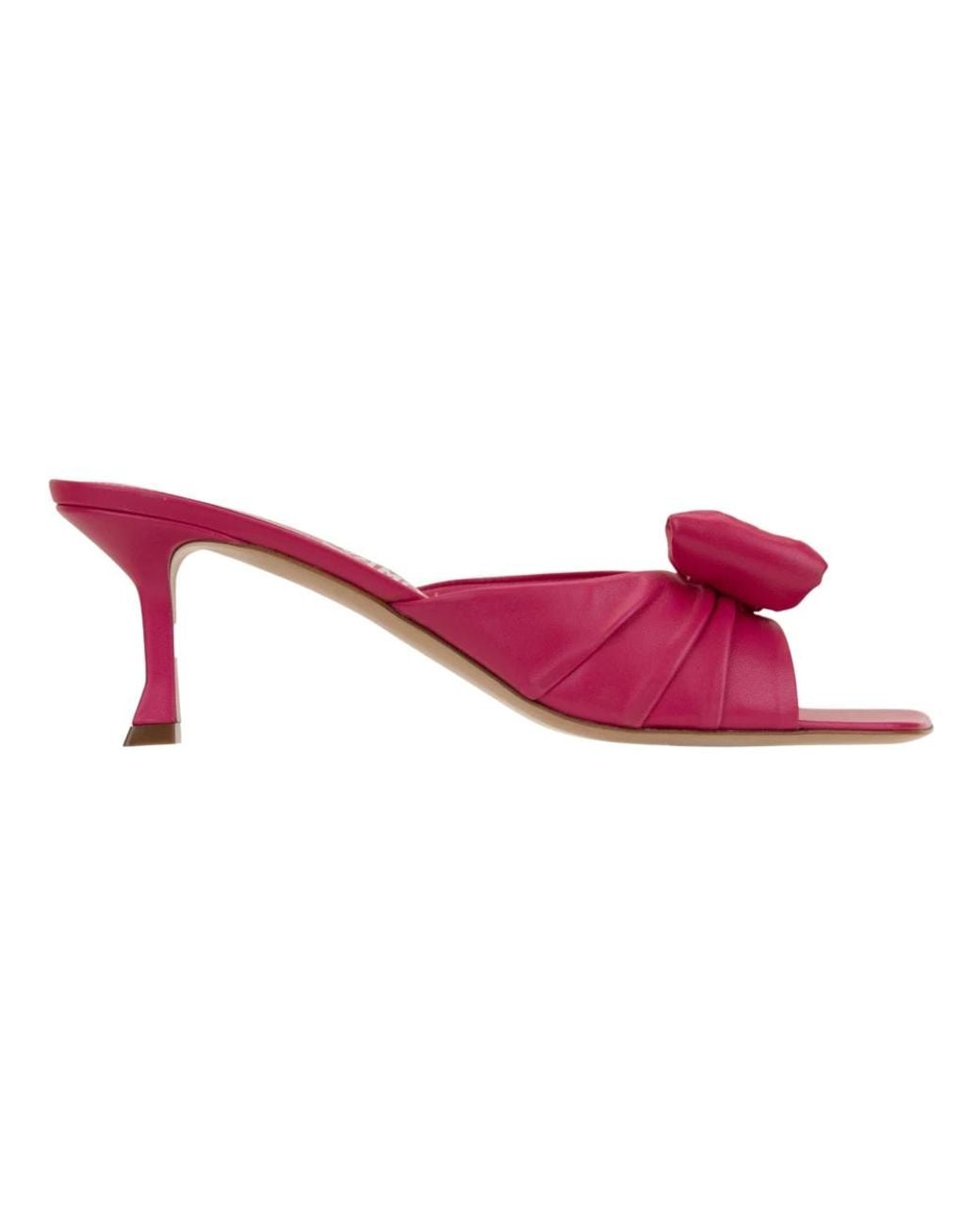 Ferragamo Pink Heeled Mules