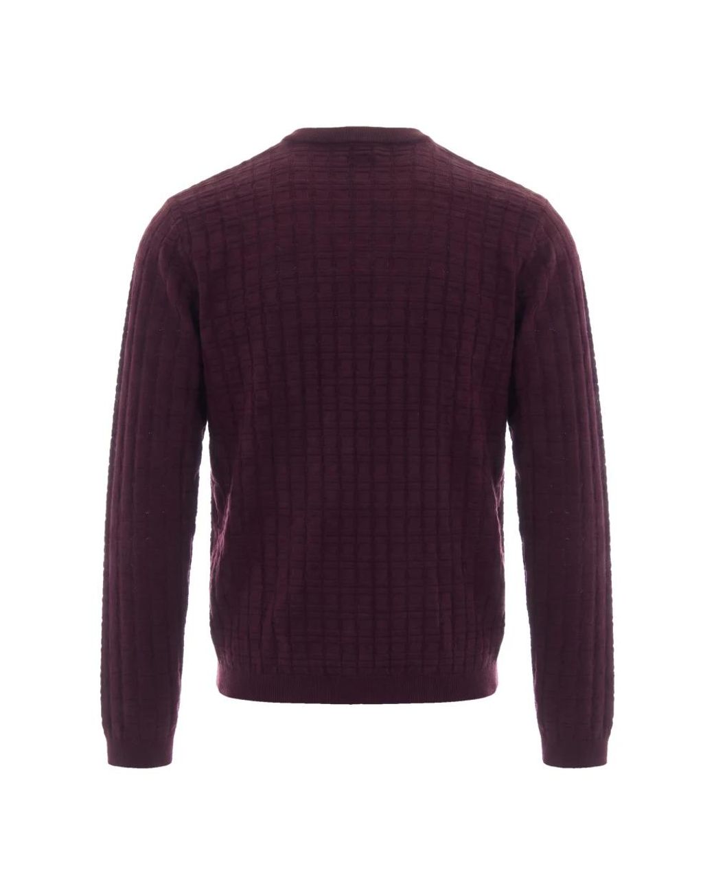 Emporio Armani Purple Round-Neck Knitwear for men