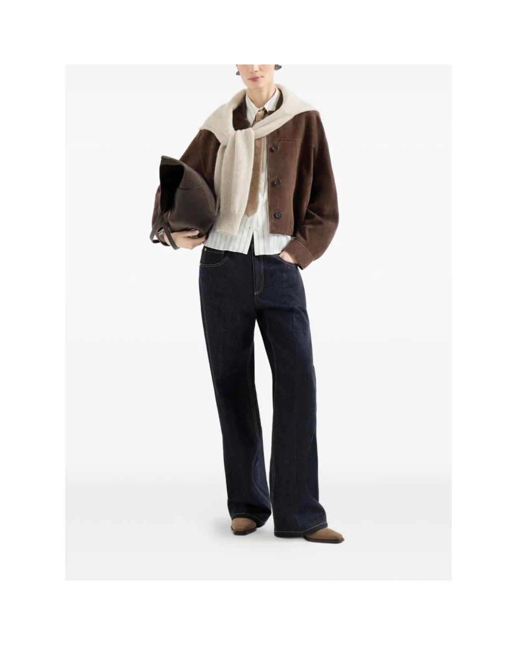 Brunello Cucinelli Brown Leather Jackets