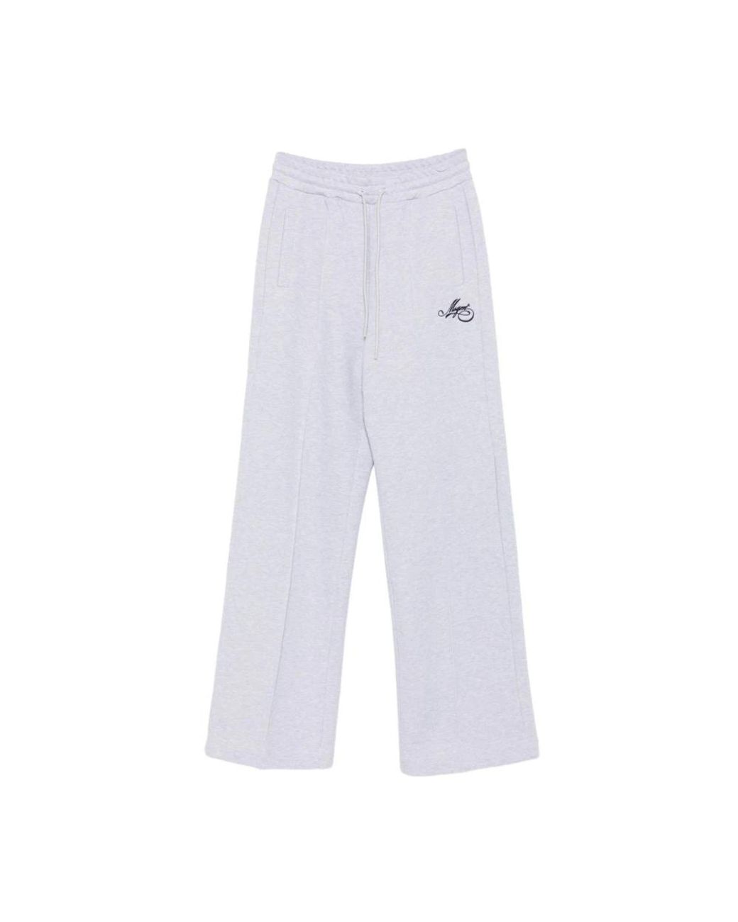 MSGM Broeken ,Grijs ,Katoen Jersey Joggers in het White