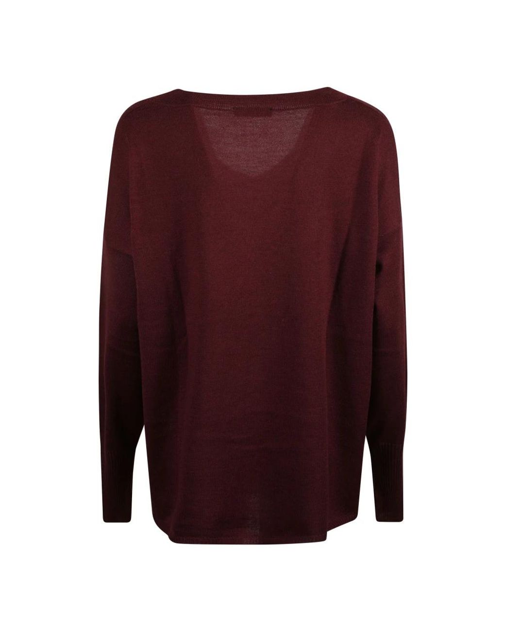 Aragona Purple V-Neck Knitwear