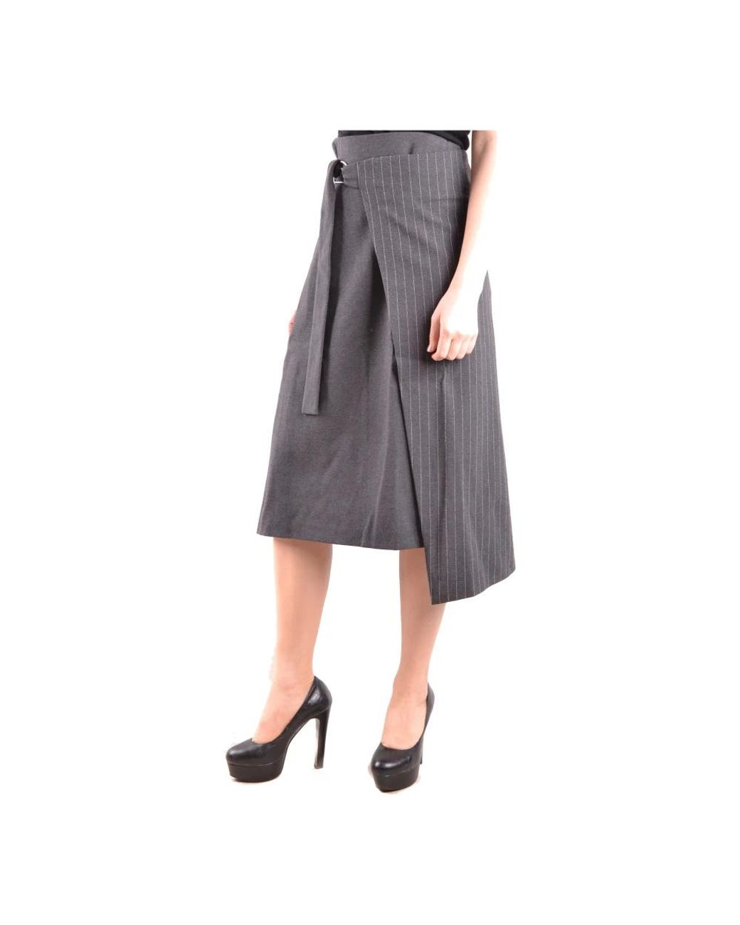 Pinko Gray Midi Skirts