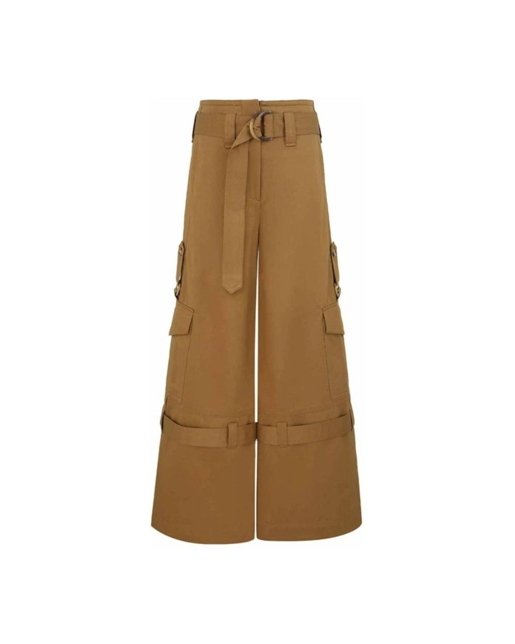 Zimmermann Broeken ,Bruin ,Katoen Cargo Broek Met D-Ring Riem in het Natural