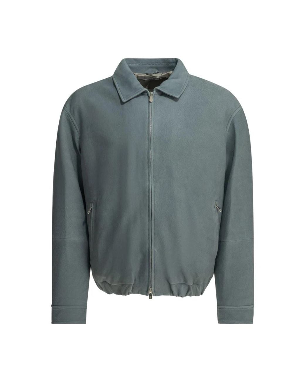 Brunello Cucinelli Suede Bomberjack in het Gray voor heren
