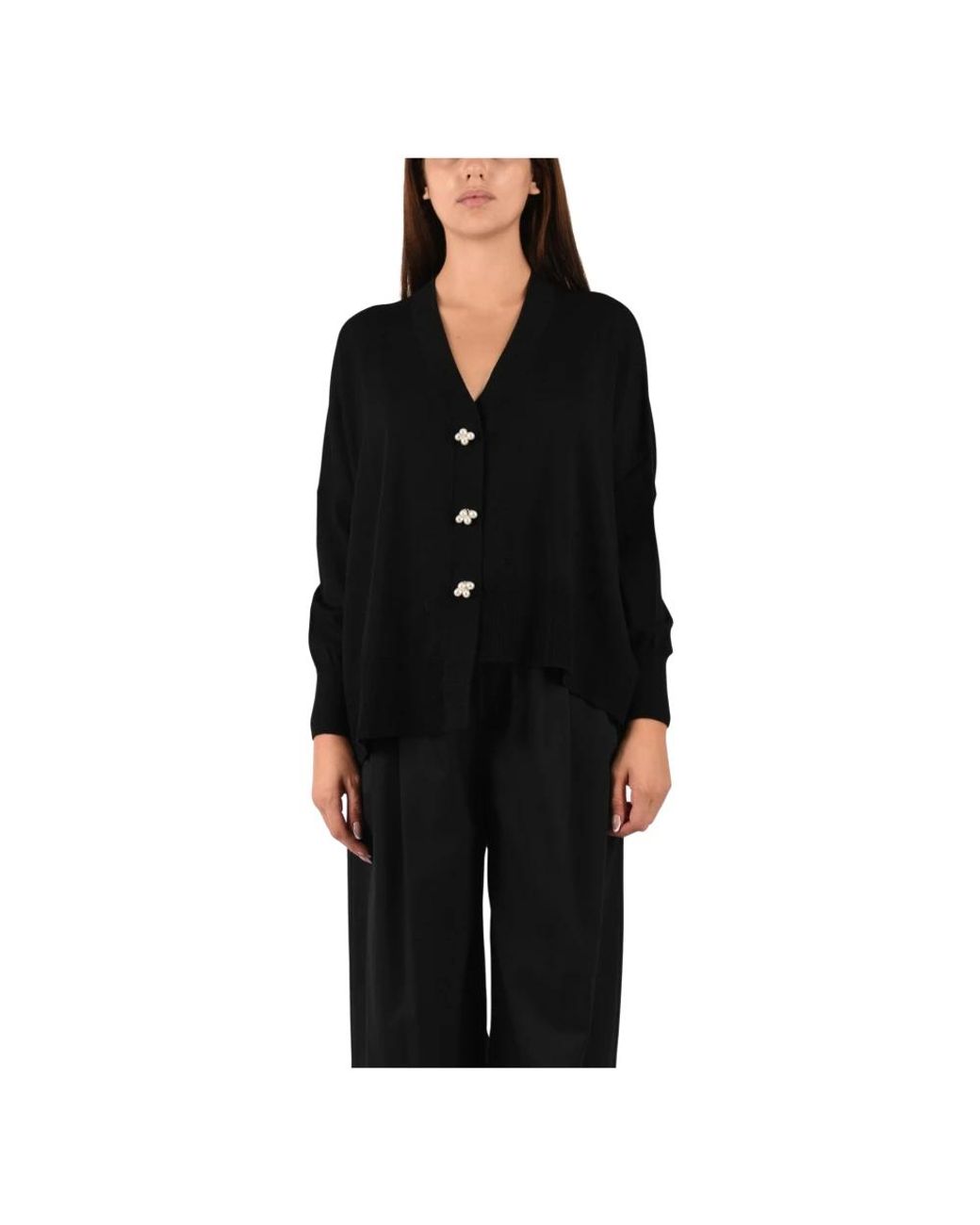MEIMEIJ Oversized Parelvest in het Black