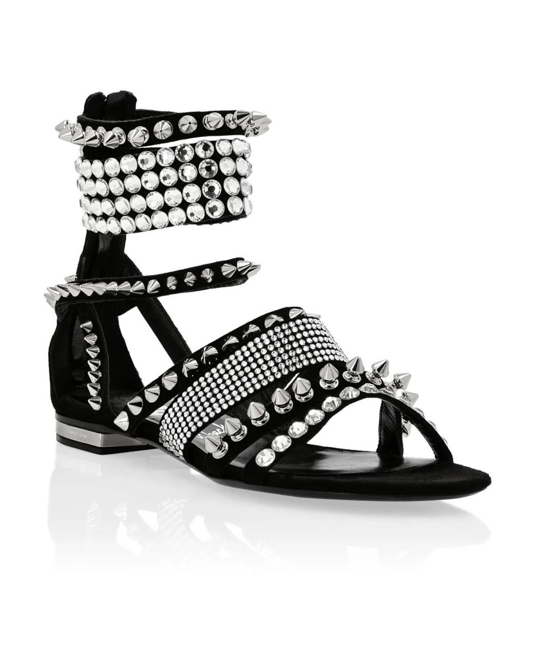 Flat Sandals Philipp Plein en coloris Black