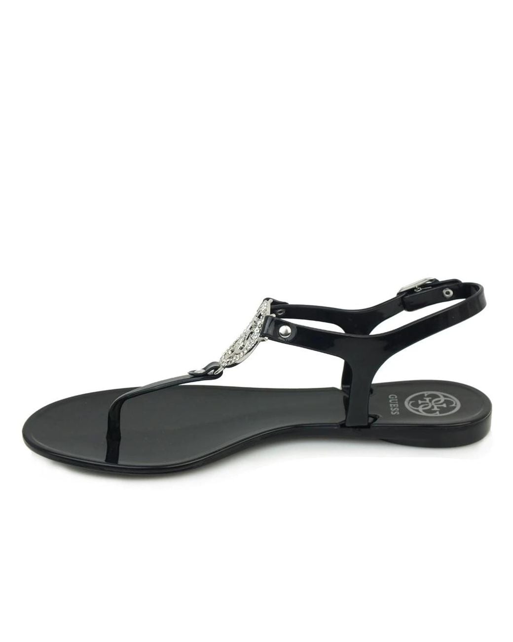 Guess Black Flat Sandals