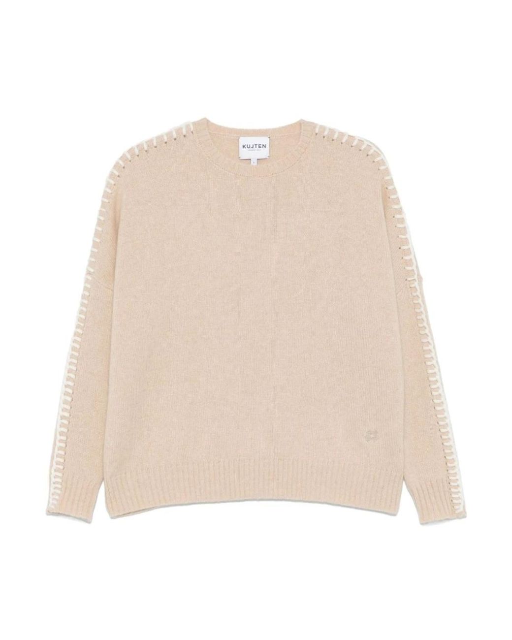 Kujten Natural Round-Neck Knitwear