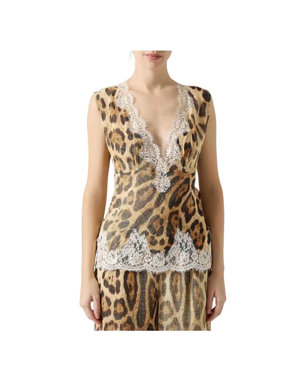 Ermanno Scervino Natural Sleeveless Tops