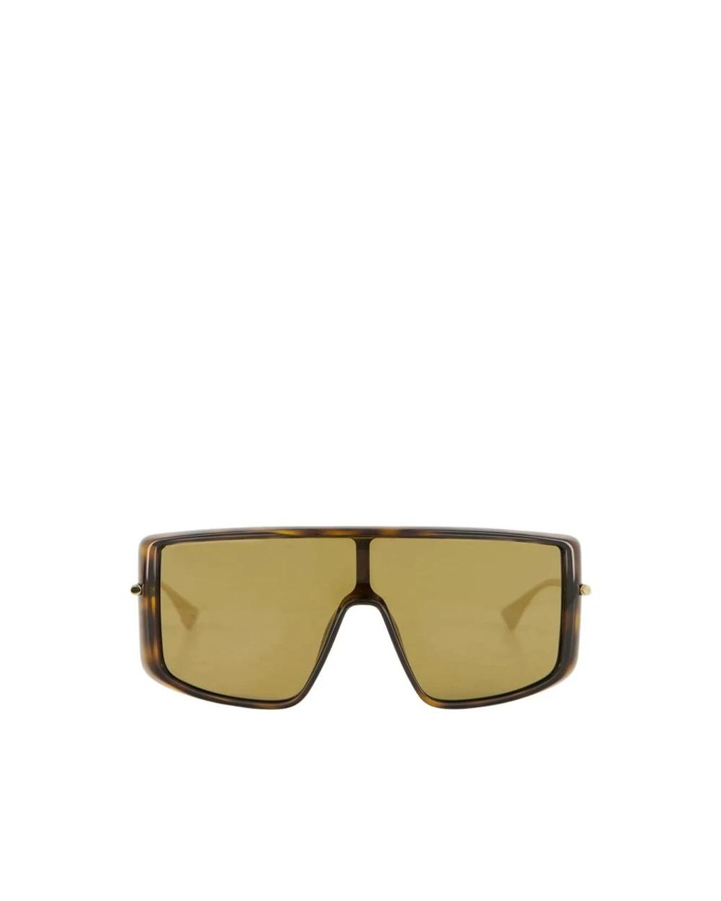 McQueen Accessoires ,Bruin ,Havana T-Bar Visor Zonnebril in het Green voor heren