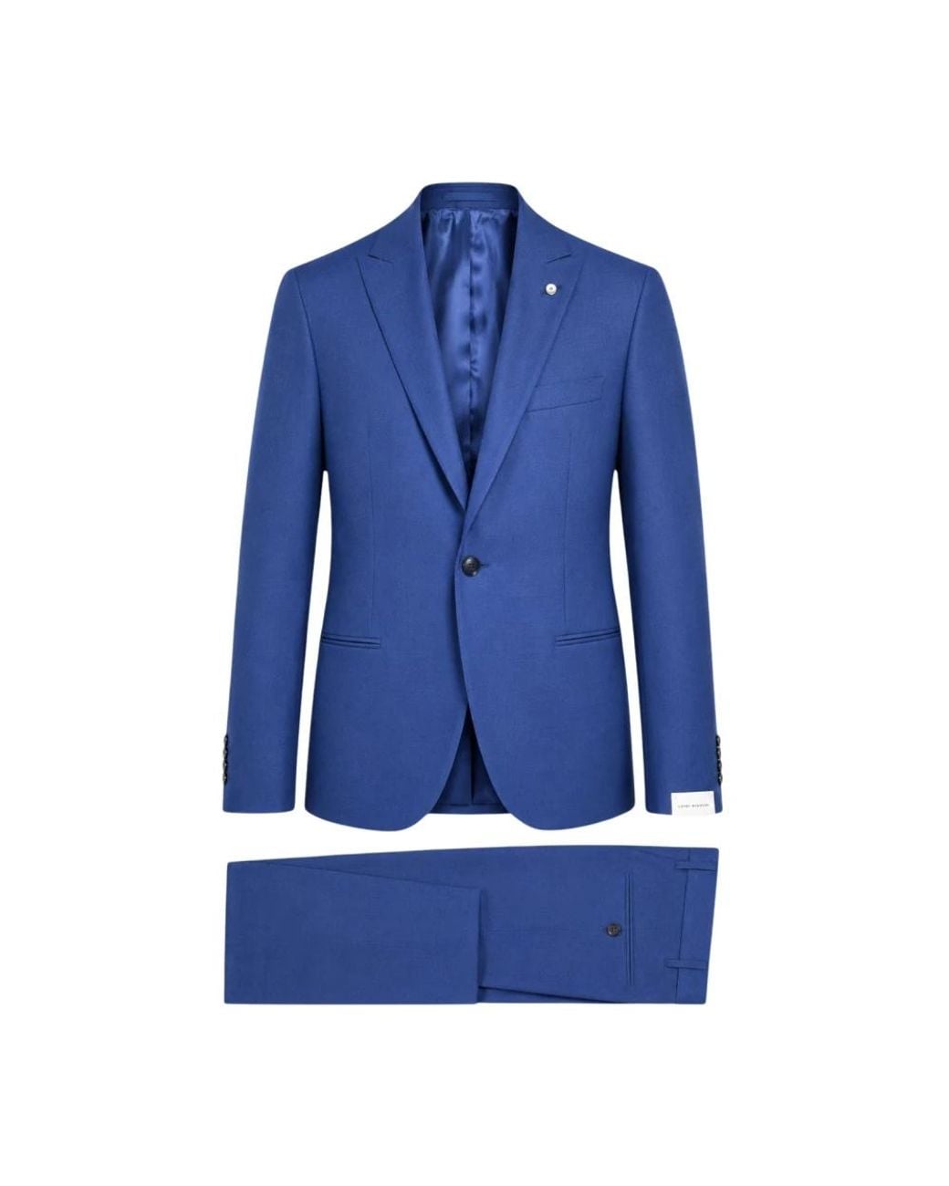 Luigi Bianchi Blue Single Breasted Suits for men