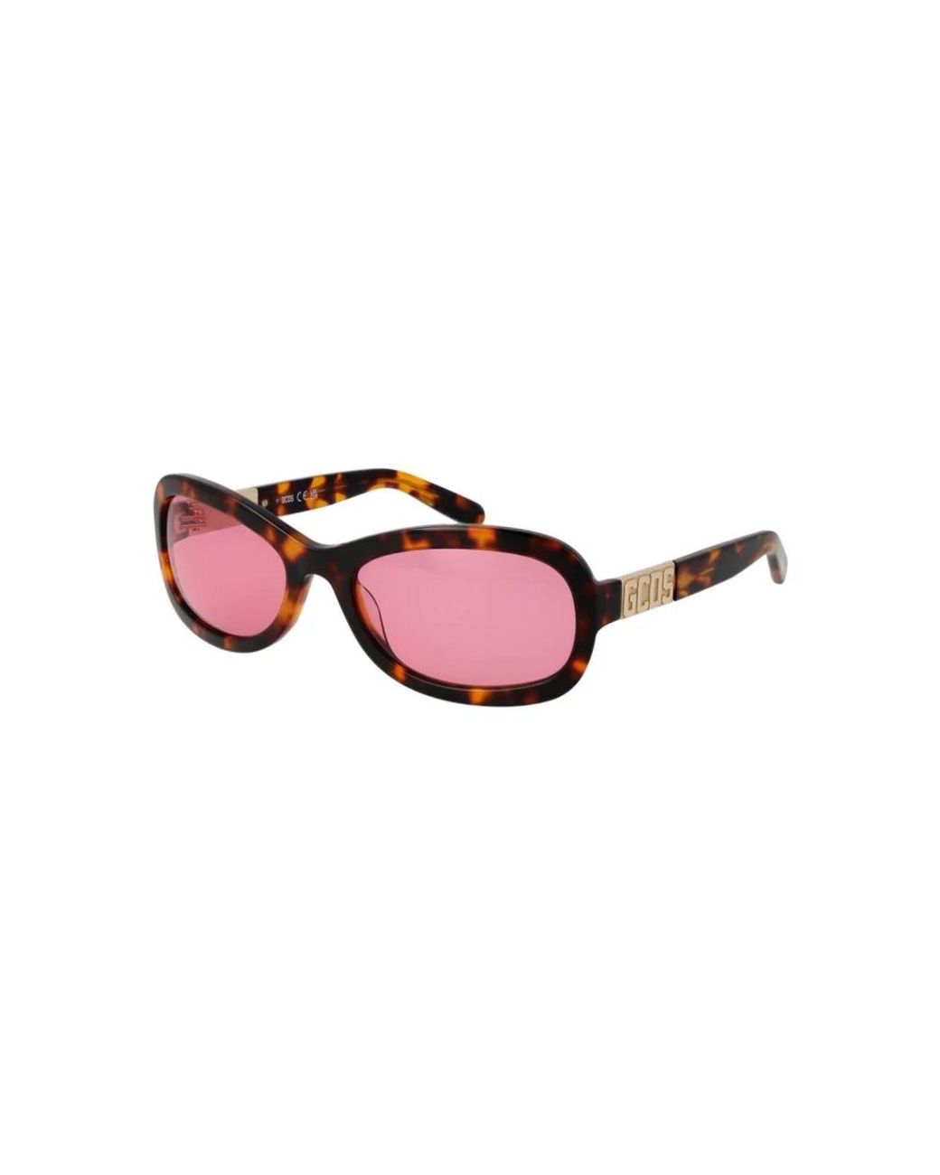 Gcds Accessoires ,Bruin ,Roze Ovale Zonnebril in het Red