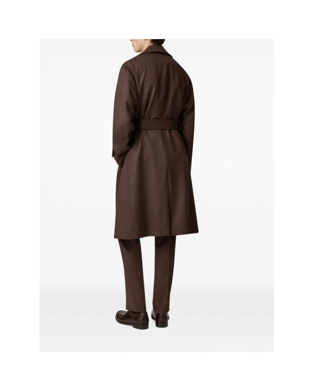Lardini Brown Belted Coats for men
