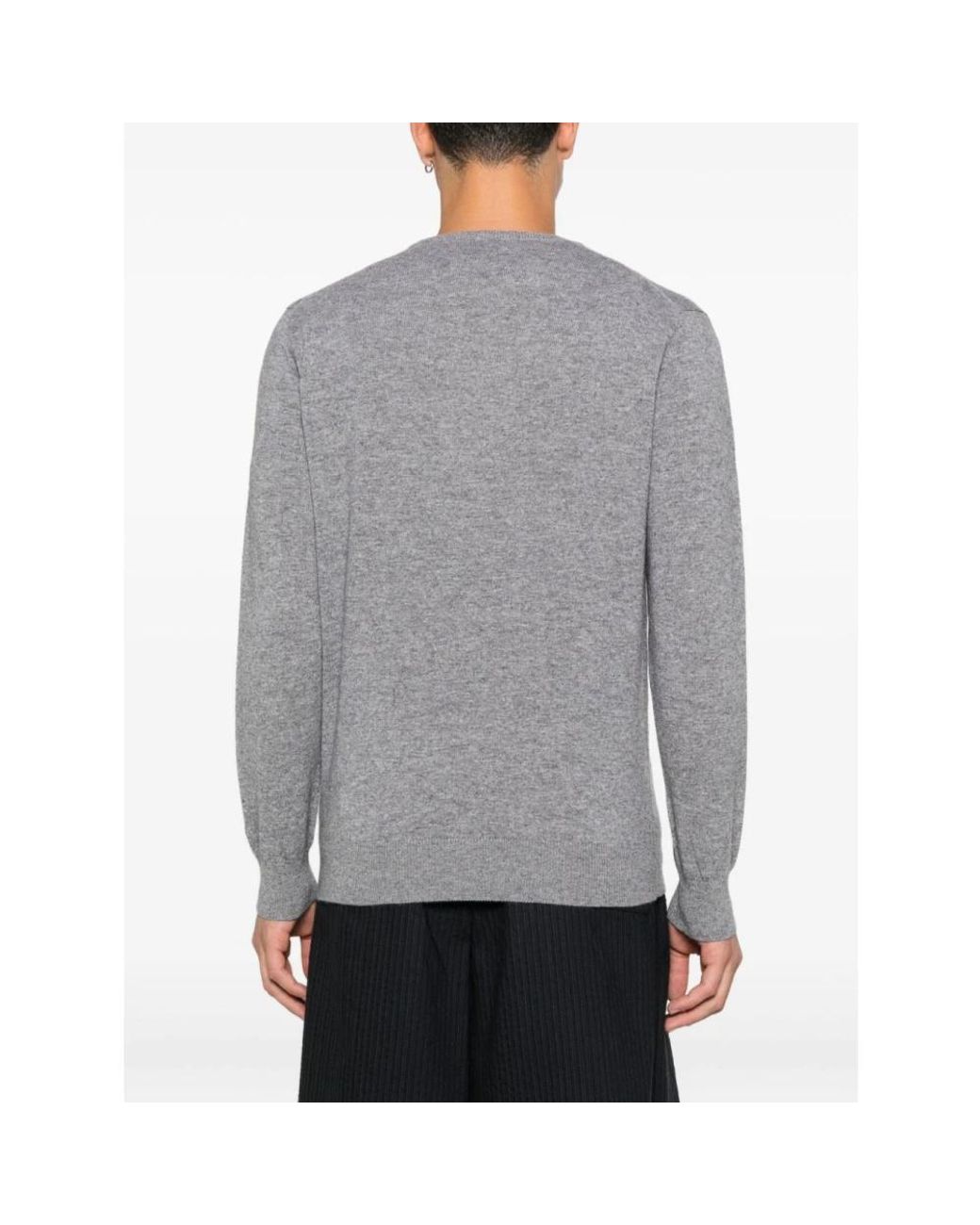 Mc2 Saint Barth Gray Round-Neck Knitwear for men
