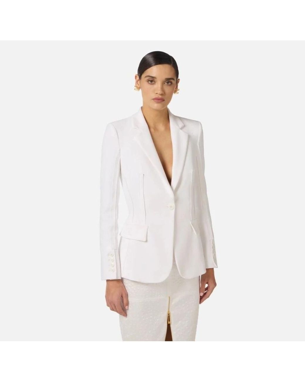 Elisabetta Franchi White Blazers