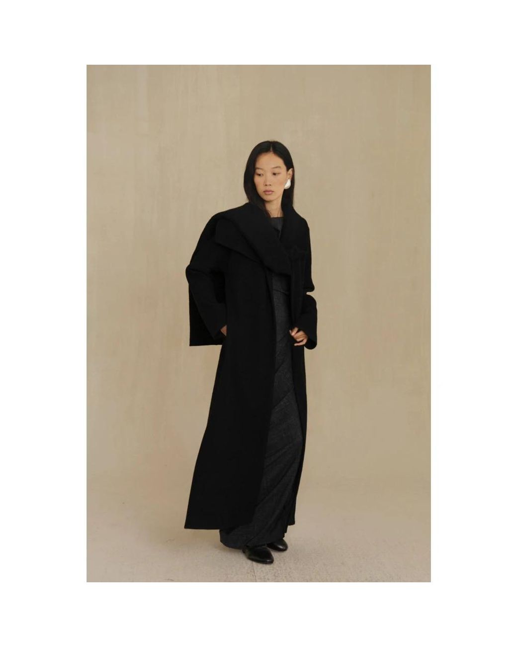 Cortana Black Single-Breasted Coats
