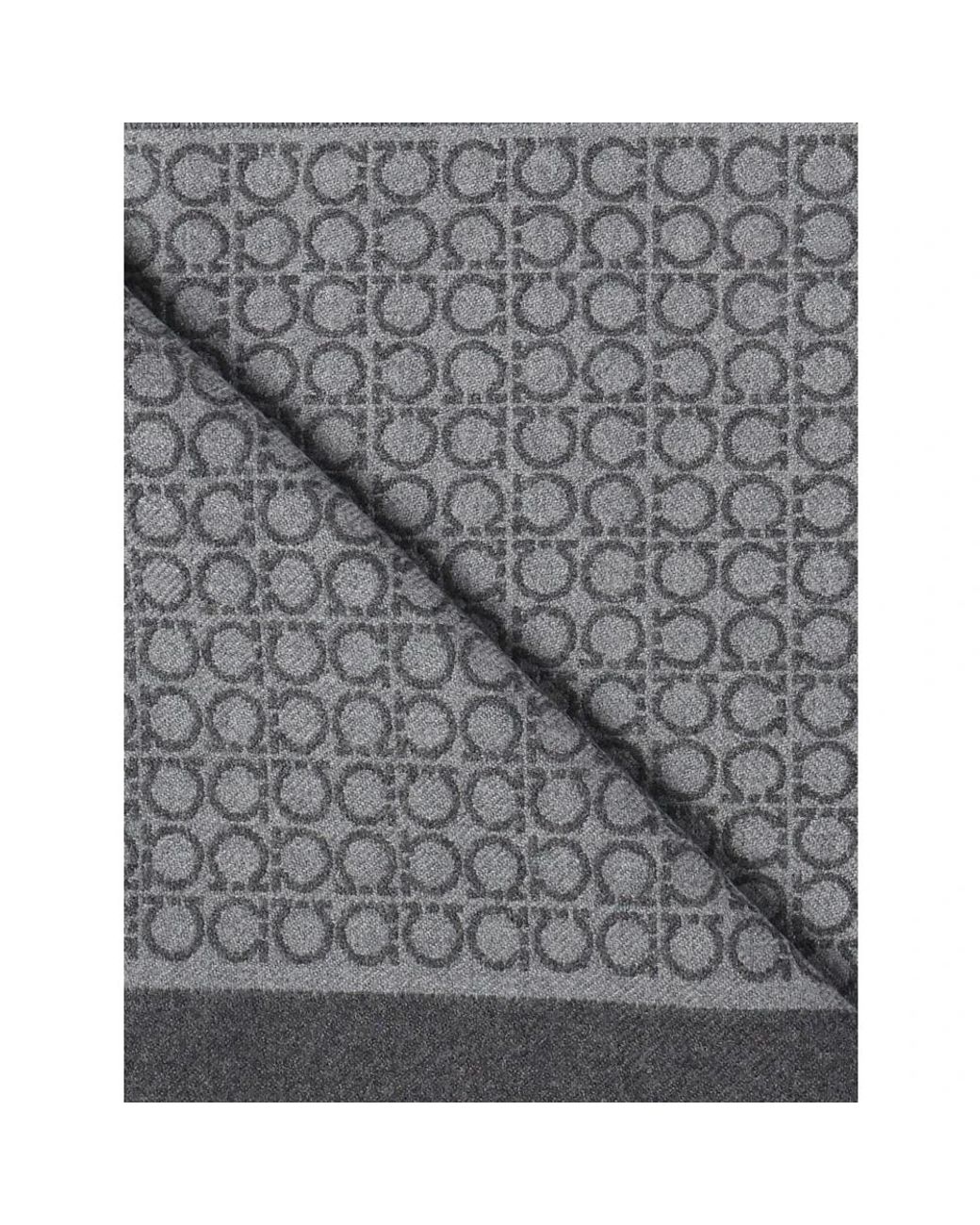 Ferragamo Gray Gancini Scarf for men